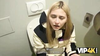 VIP4K. A thousand bucks for a Blow job-job in a Public Restroom? Yeah, sure