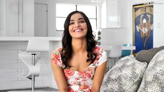 FIRST SCENE EVER! Small 19 Year Old Latina Emily Willis Takes A Giant Penis