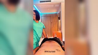 POV Fleshly Latina Massage - Relaxing Music, HJ & Oral pleasure Finish