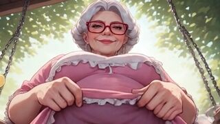 Waifu Aged Teacher POV – Sunflower Dress Bench Close-Up Teasing & Fucking
