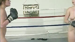 Nude female boxing