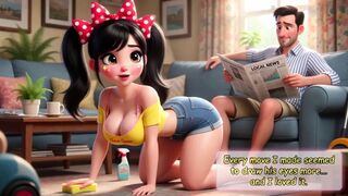 Sexy Vehement Chores in the Colorful Barrio Cleaning Becomes Pure Steamy Crave and Pleasure (AI generated)