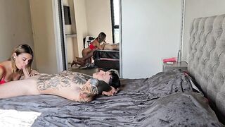 Behind the Scenes! Amateur Couple Have Sex in the Morning. Double Penetration