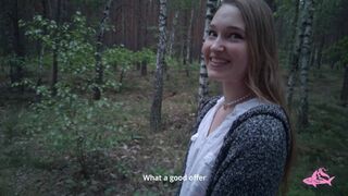 Gave tons of sperm to a nice-looking nymphomaniac in the forest (part 2)