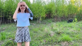Redhead male-ally traveler fucks a stranger in car and forest