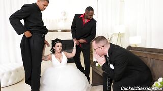 Payton Preslee's Wedding Turns Rough Interracial 3some - Cuckold Sessions
