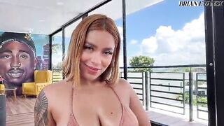 Sexy STEPSISTERS with big natural titties and big booty swap partners - Andrea Castro & Anissa Miller