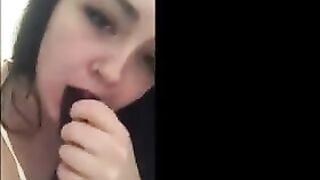 Lesbian sniff her sisters dirty panties
