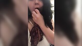 Lesbian sniff her sisters dirty panties