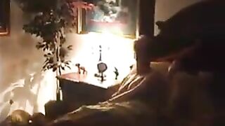 After her husband fell asleep.