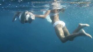 Hotties naked alone in the sea
