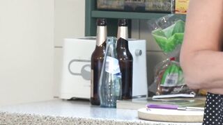 Mature Brunette MILF Pounded Hard on Kitchen Counter