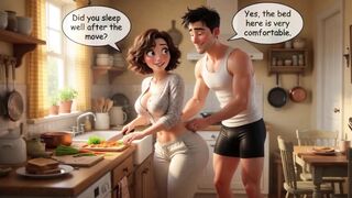 Stepmom's Forbidden Laundry Secret During the time that on the Phone (AI generated)
