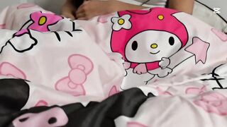 I catch my stepsister secretly masturbating under the covers