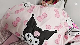 I catch my stepsister secretly masturbating under the covers