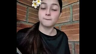 Nasty, naked angel masturbating on the bus