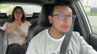 Hawt big butt woman masturbates in Uber, part 1