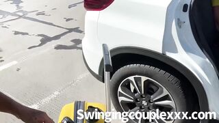 Swinger couple Public pick up for ebony chick