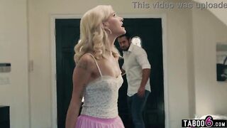 Deceiving stepdad fucks his stepsons petite teen GF after a lie