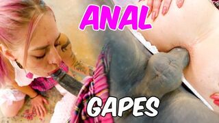 GOTH tattoo TRANSSEXUAL ANAL fucks schoolgirl - ANAL GAPE, CUM ON ASS, FACEFUCK