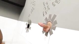 Big Busty Breasts Wife bangs white knob in the Gloryhole