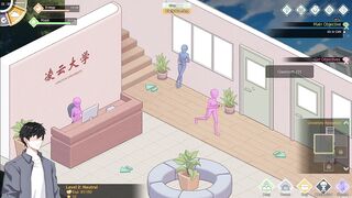Pleased student! New game. A hawt blong freshmen gal comes to my room at night and starts sucking my dong