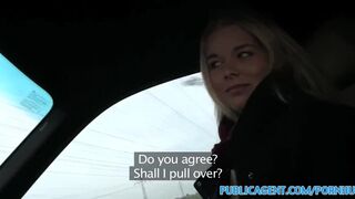 PublicAgent Golden-haired teen hitch hiker picked up and fucked