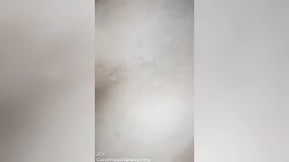 Woman with a cuckold husband getting fucked in the ass by two studs without a jo-bag.