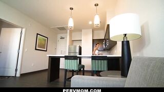 Stepson Eats Latina Step Mama's Pussy While She Folds Laundry