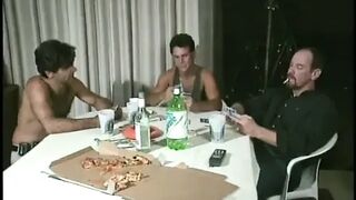 Hot babe screwing two boys