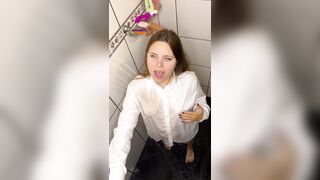 I stepped into the shower in a white tee, let it cling to my body, and ended up touching myself all
