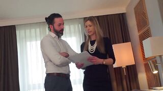 German Secretary Has Sex with the Boss Before a Meeting