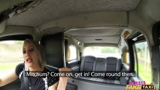 Female Fake Taxi - Golden-haired Lesbian Cab Driver Dominates Tattooed Redhead