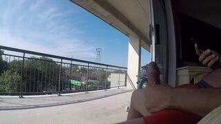 The weather is ideal for a patio pee and a cum.