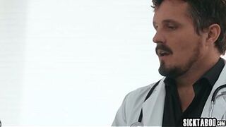 Big titties black MILF Ravyn Alexa screwed by doctor after fingering at control