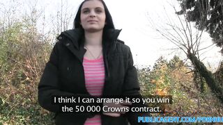 PublicAgent Veronika with big boobs gets her shaven cunt drilled