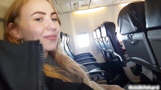 Airplane! Sucking Penis and Masturbating
