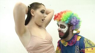The pathetic cosplay got what was coming to him and that was some mean ballbusting