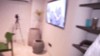 Slutty Colombian woman hooks up with her husband's friends - Celeste Alba's Group-sex