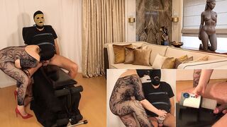 4 Minutes of Ache: Milking Machine on the Shlong Head Post-orgasm Drives This Slave to the Restriction