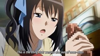 Hentai teacher bangs two students