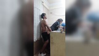 Mexican woman having anal-copulation in the kitchen, hurry up my boss will arrive any minute now. Mexico City