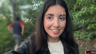 Crazy Cumwalk in Public Park Full of People - Public Oral Flashing Upskirt
