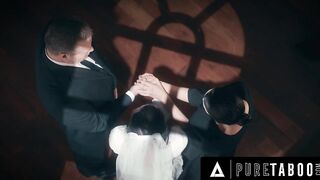 PURE TABOO Tradwife Reagan Foxx Ritualistically Prepares Sub Virgin Bride Alison Rey For Her Husband