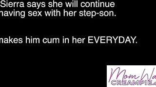 MILF Sierra Spunk Begs Stepson to Flood Her Creampie Pussy with Hot Cum