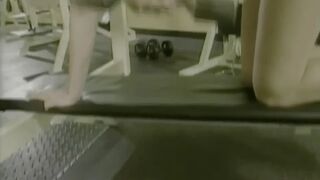 Young Simony Diamond Training in the Gym in a DP with the Young Instructor with the Old One