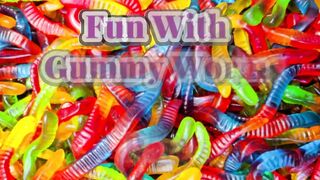 Ashley Ace and Pinkthehawk - Fun with Gummy Worms Part 1