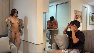My cuckolded husband doesn't know that while he's distracted, his friend manages to secretly fuck me indeed well.