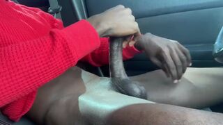 Public Car Masturbation - NoFaceBlackGuy