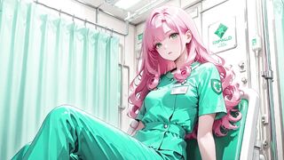 Pink Hair Nurse's Afternoon Whispers: From Idle Gaze to Fingertips Trembling